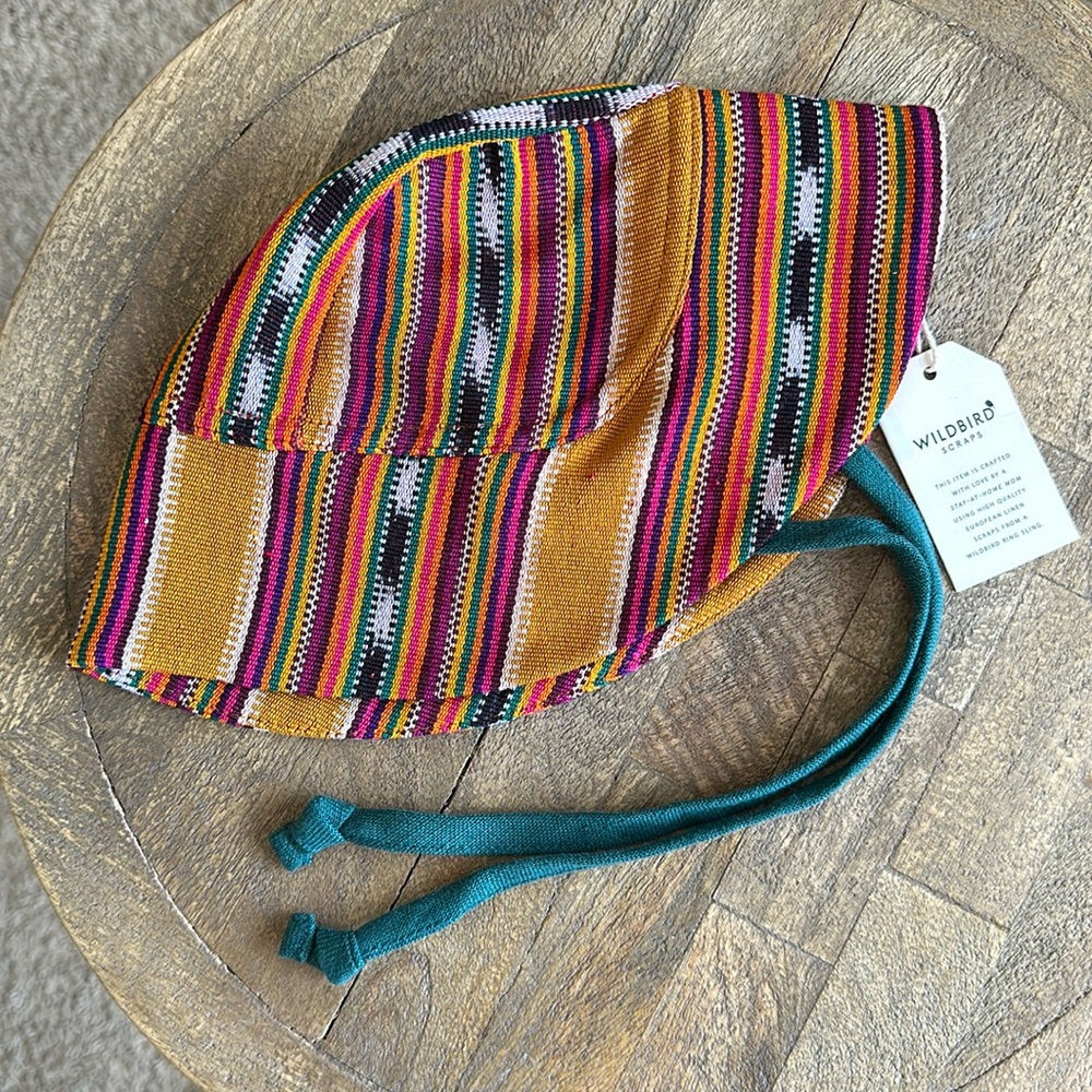 WildBird Multicolor Striped Baby Bonnet